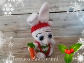 Crochet pattern Alex, the christmas rabbit