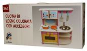 Cucina in legno colorata cm. 45x22x45 - con accessori