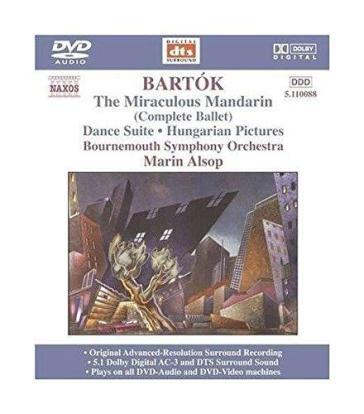 DVD BARTOK - IL MANDARINO MERAVIGLIOSO, DANCE SUITE, HUNGARIAN PICTURES (DVD)(balletto completo - DVD audio) - Bela Bartok