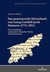 Das pommersche Woerterbuch von Georg Gotthilf Jacob Homann (17741851)