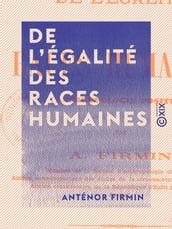 De l égalité des races humaines