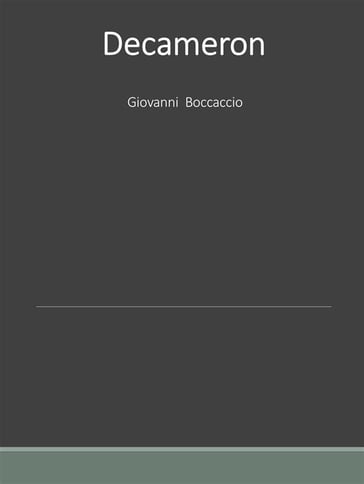 Decameron - Giovanni Boccaccio