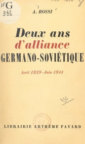 Deux ans d alliance germano-soviétique