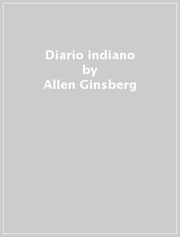 Diario indiano - Allen Ginsberg