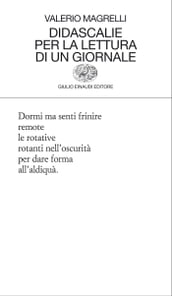 Didascalie per la lettura di un giornale