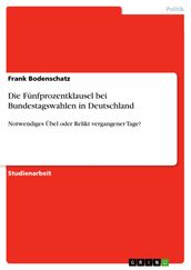 Die Fünfprozentklausel bei Bundestagswahlen in Deutschland