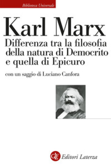 Differenza tra la filosofia della natura di Democrito e quella di Epicuro - Karl Marx