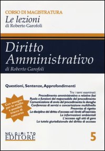 Diritto amministrativo. 5. - Roberto Garofoli