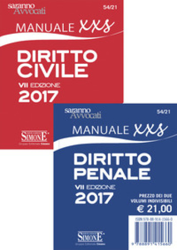 Diritto civile. Manuale XXS-Diritto penale. Manuale XXS