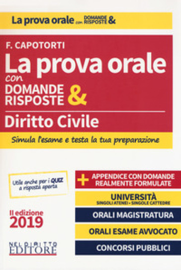 Diritto civile. La prova orale con domande & risposte - Francesca Capotorti