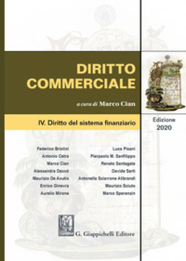 Diritto commerciale. 4: Diritto del sistema finanziario