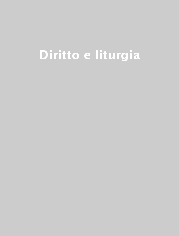 Diritto e liturgia