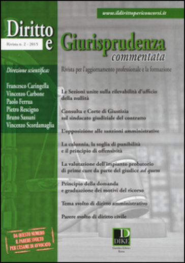 Diritto e giurisprudenza commentata (2015). 2.