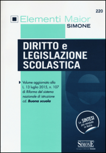 Diritto e legislazione scolastica