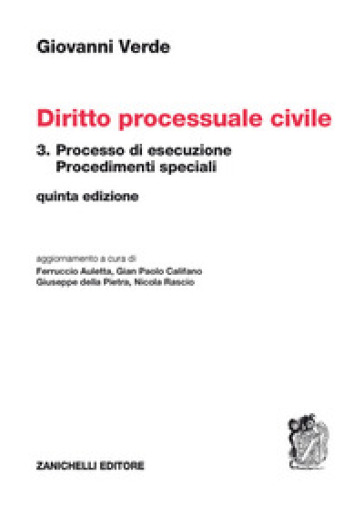 Diritto processuale civile. 3: Processo di esecuzione - Giovanni Verde | 
