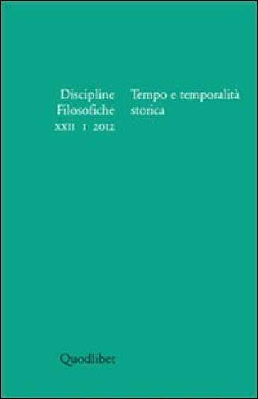 Discipline filosofiche (2012). 1: Tempo e temporalità storica