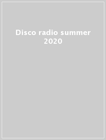 Disco radio summer 2020