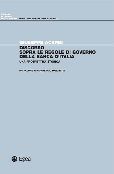 Discorso sopra le regole di governo della Banca d'italia - Giuseppe Acerbi