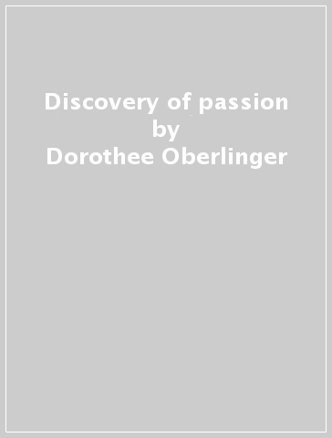 Discovery of passion - Dorothee Oberlinger