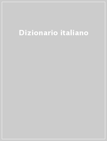 Dizionario italiano