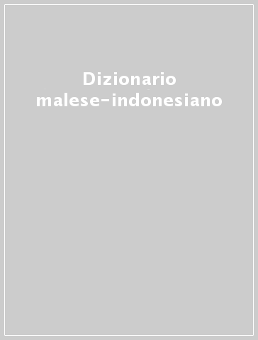 Dizionario malese-indonesiano
