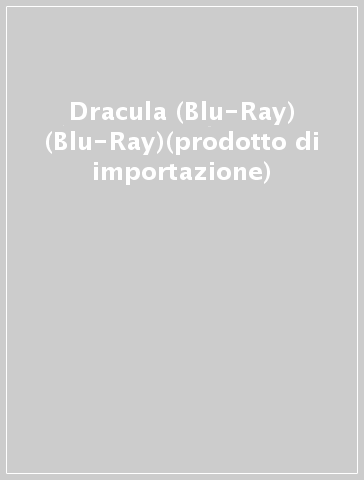 Dracula (Blu-Ray) (Blu-Ray)(prodotto di importazione)