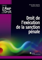 Droit de l exécution de la sanction pénale