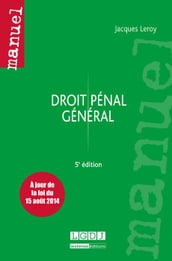 Droit pénal général - 5e édition