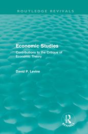 Economic Studies (Routledge Revivals)