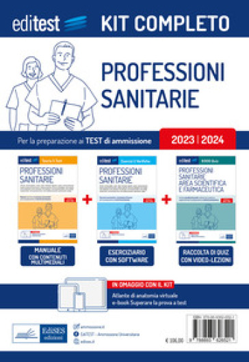 EdiTest. Kit completo test professioni sanitarie. Manuale + esercizi commentati + raccolta di quiz. Con software di simulazione