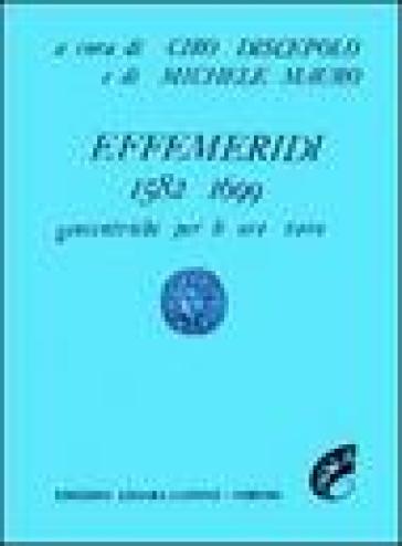 Effemeridi geocentriche 1582-1700. Geocentriche per le ore zero