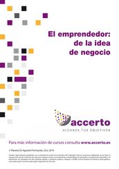 El emprendedor: de la idea al negocio