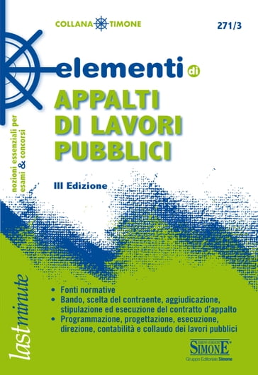 Elementi di Appalti di lavori pubblici - Redazioni Edizioni Simone