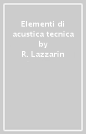 Elementi di acustica tecnica