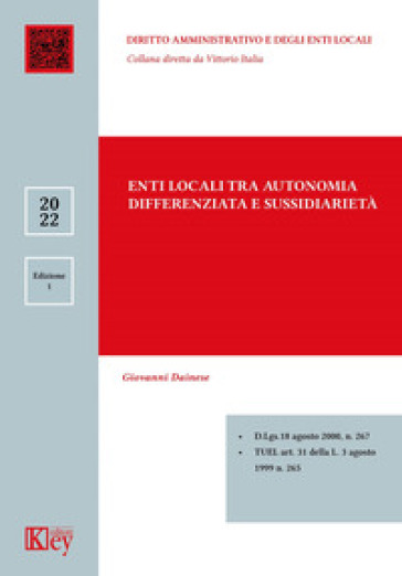 Enti locali tra autonomia differenziata e sussidiarietà - Giovanni Dainese