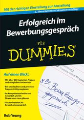 Erfolgreich im Bewerbungsgespräch für Dummies