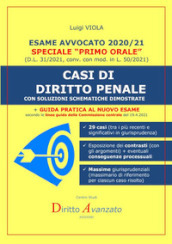 Esame avvocato 2020-21. Casi di diritto penale. Con soluzioni schematiche dimostrate