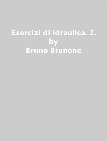 Esercizi di idraulica. 2. - Bruno Brunone - Marco Ferrante - Silvia Meniconi