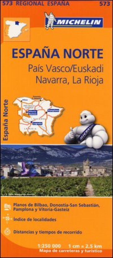 Espana Norte. Pais Vasco/Euskadi Navarra, La Rioja 1:250.000