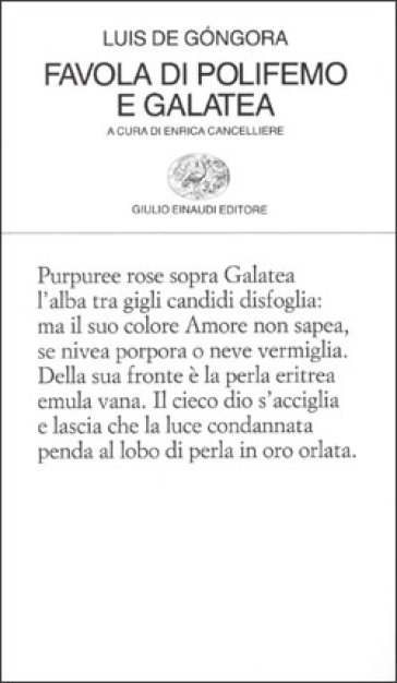 Favola di Polifemo e Galatea - Luis de Gongora