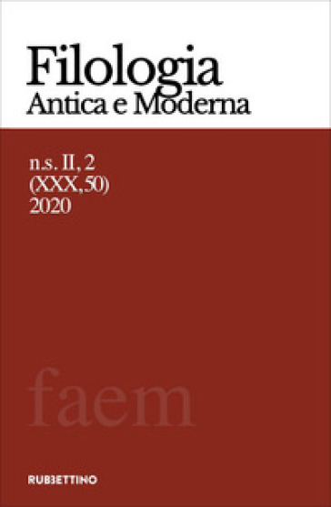 Filologia antica e moderna (2020). 50.
