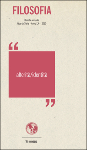 Filosofia. Alterità/identità (2015)