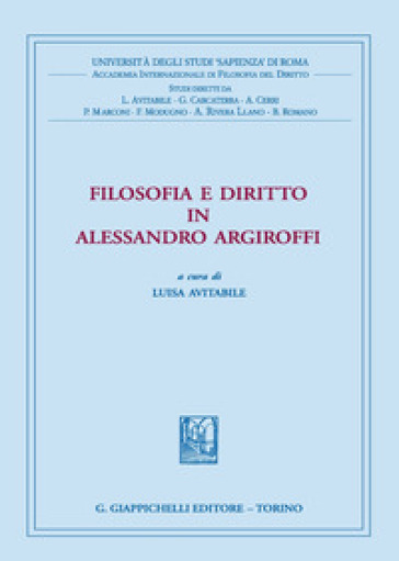 Filosofia e diritto in Alessandro Argiroffi