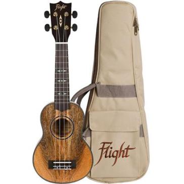 Flight: Ukulele soprano in legno di Mango (con borsa)