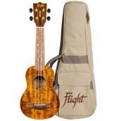 Flight: Ukulele soprano in legno acacia (con borsa)