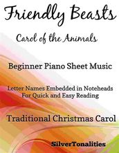 Friendly Beasts the Carol of the Animals Beginner Piano Sheet Music