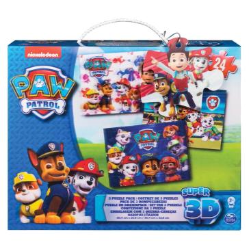 GAMES - Puzzle Paw Patrol lenticolare 3D - confezione 3 puzzle