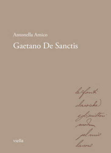 Gaetano De Sanctis - Antonella Amico