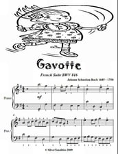 Gavotte French Suite BWV 816 Easy Piano Sheet Music