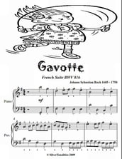 Gavotte French Suite BWV 816 Beginner Piano Sheet Music